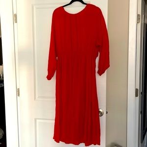 Red H&M Midi Dress